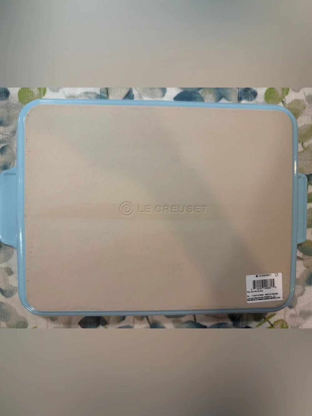 NEW Le Creuset 32cm Rectangular Baking Dish Sky Blue Large Ovenware Stoneware